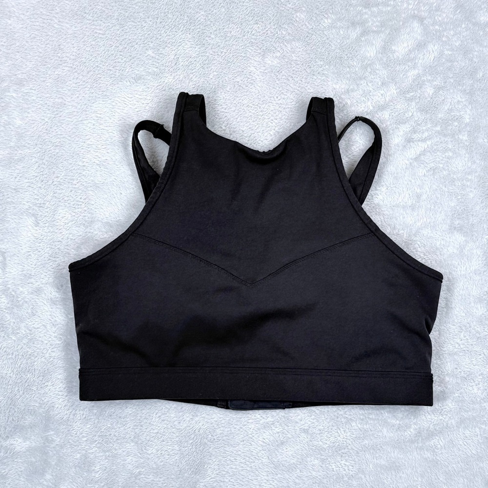 Free People FP Movement Gone Wild Sports Bra Womens Medium Black Strappy